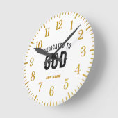 BESTIMMT AUF COOLEN KUNDENSCHWARZTEXT RUNDE WANDUHR (Winkel)