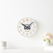 BESTIMMT AUF COOLEN KUNDENSCHWARZTEXT RUNDE WANDUHR (Zuhause)