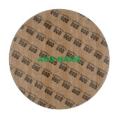 BESTIMMT AUF COOLEN KUNDENSCHWARZTEXT SCHNEIDEBRETT (Vorderseite)