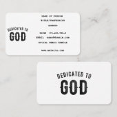 BESTIMMT AUF COOLEN KUNDENSCHWARZTEXT TELEFONNUMMERKARTE (Vorne/Hinten)