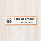 BESTIMMT AUF COOLEN KUNDENSCHWARZTEXT TÜRSCHILD (Vorderseite )