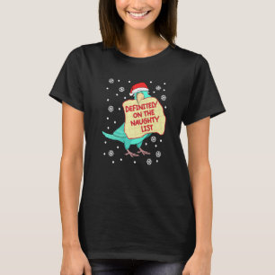 Bestimmt auf der unartigen Liste Papagei I Türkis  T-Shirt