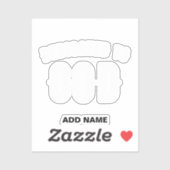 BESTIMMT AUF GOTT KUNSTBAR COOL WEISS TEXT AUFKLEBER (Blatt)