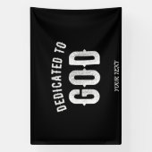 BESTIMMT AUF GOTT KUNSTBAR COOL WEISS TEXT BANNER (Vertikal)