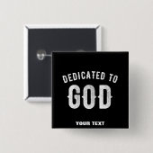 BESTIMMT AUF GOTT KUNSTBAR COOL WEISS TEXT BUTTON (Vorne & Hinten)