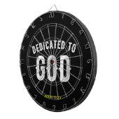 BESTIMMT AUF GOTT KUNSTBAR COOL WEISS TEXT DARTSCHEIBE (Vorderseite rechts)