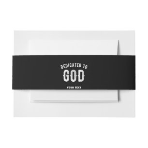 BESTIMMT AUF GOTT KUNSTBAR COOL WEISS TEXT EINLADUNGSBANDEROLE