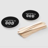 BESTIMMT AUF GOTT KUNSTBAR COOL WEISS TEXT FÄCHER (Non-assembled)