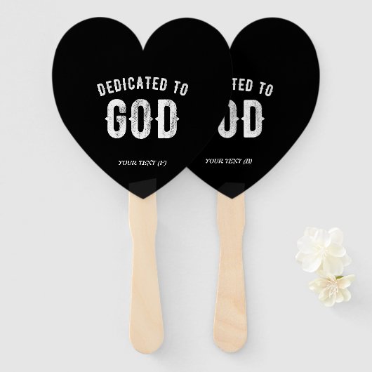 BESTIMMT AUF GOTT KUNSTBAR COOL WEISS TEXT FÄCHER (Vorne und Hinten)