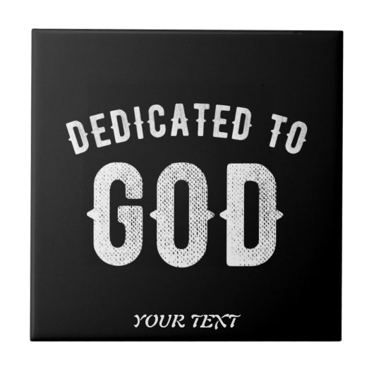 BESTIMMT AUF GOTT KUNSTBAR COOL WEISS TEXT FLIESE (Vorderseite)