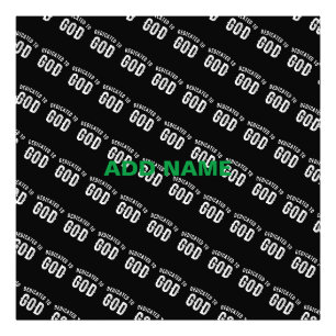 BESTIMMT AUF GOTT KUNSTBAR COOL WEISS TEXT FOTODRUCK