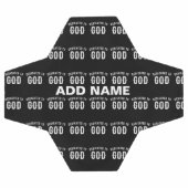 BESTIMMT AUF GOTT KUNSTBAR COOL WEISS TEXT FUßBALL (Flach)