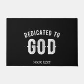 BESTIMMT AUF GOTT KUNSTBAR COOL WEISS TEXT FUßMATTE (Vorderseite)