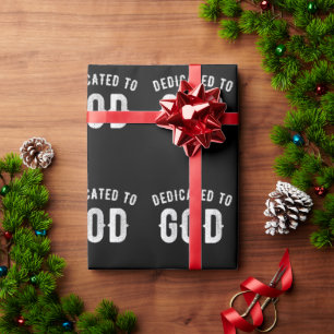 BESTIMMT AUF GOTT KUNSTBAR COOL WEISS TEXT GESCHENKPAPIER