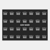 BESTIMMT AUF GOTT KUNSTBAR COOL WEISS TEXT GESCHENKPAPIER SET (Vorderseite 3)