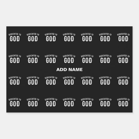 BESTIMMT AUF GOTT KUNSTBAR COOL WEISS TEXT GESCHENKPAPIER SET (Vorderseite 3)