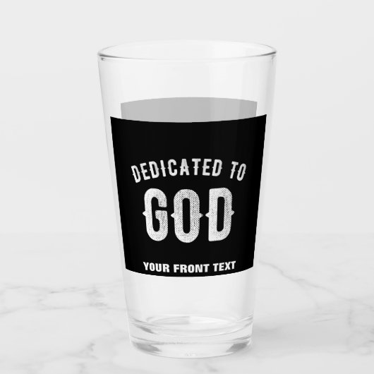BESTIMMT AUF GOTT KUNSTBAR COOL WEISS TEXT GLAS (Vorderseite)