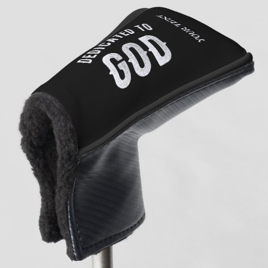 BESTIMMT AUF GOTT KUNSTBAR COOL WEISS TEXT GOLF HEADCOVER (3/4 Vorderseite)