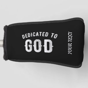 BESTIMMT AUF GOTT KUNSTBAR COOL WEISS TEXT GOLF HEADCOVER