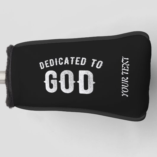 BESTIMMT AUF GOTT KUNSTBAR COOL WEISS TEXT GOLF HEADCOVER (Vorderseite)