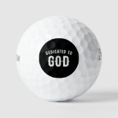 BESTIMMT AUF GOTT KUNSTBAR COOL WEISS TEXT GOLFBALL (Vorderseite)