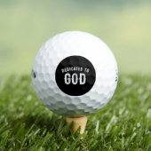 BESTIMMT AUF GOTT KUNSTBAR COOL WEISS TEXT GOLFBALL (Insitu T-Shirt)