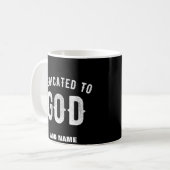 BESTIMMT AUF GOTT KUNSTBAR COOL WEISS TEXT KAFFEETASSE (Vorderseite Links)