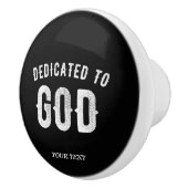 BESTIMMT AUF GOTT KUNSTBAR COOL WEISS TEXT KERAMIKKNAUF (Rechts)