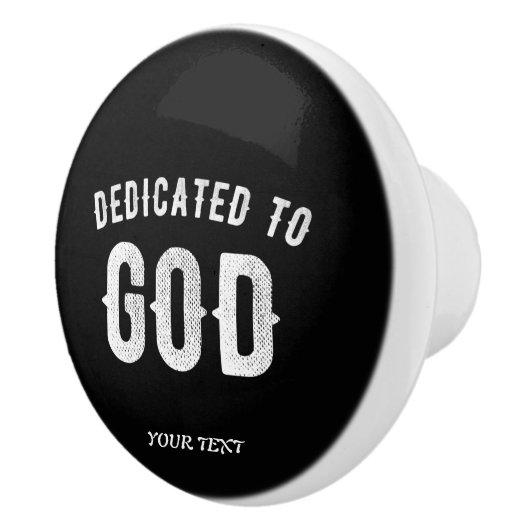 BESTIMMT AUF GOTT KUNSTBAR COOL WEISS TEXT KERAMIKKNAUF (Rechts)