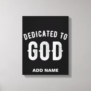 BESTIMMT AUF GOTT KUNSTBAR COOL WEISS TEXT LEINWANDDRUCK