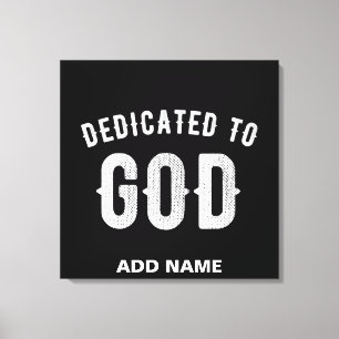 BESTIMMT AUF GOTT KUNSTBAR COOL WEISS TEXT LEINWANDDRUCK