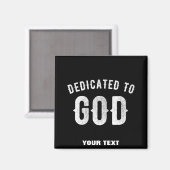 BESTIMMT AUF GOTT KUNSTBAR COOL WEISS TEXT MAGNET (Vorderseite/Rückseite)