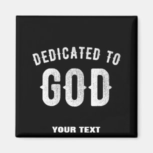 BESTIMMT AUF GOTT KUNSTBAR COOL WEISS TEXT MAGNET