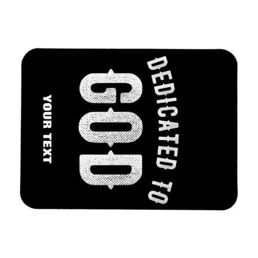 BESTIMMT AUF GOTT KUNSTBAR COOL WEISS TEXT MAGNET (Horizontal)