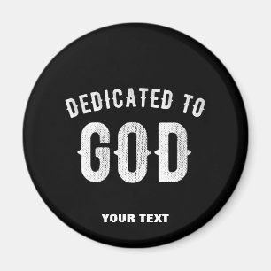 BESTIMMT AUF GOTT KUNSTBAR COOL WEISS TEXT MAGNET