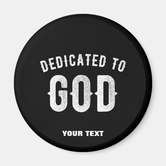 BESTIMMT AUF GOTT KUNSTBAR COOL WEISS TEXT MAGNET (Vorne)