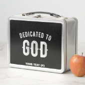 BESTIMMT AUF GOTT KUNSTBAR COOL WEISS TEXT METALL BROTDOSE (Beispiel)