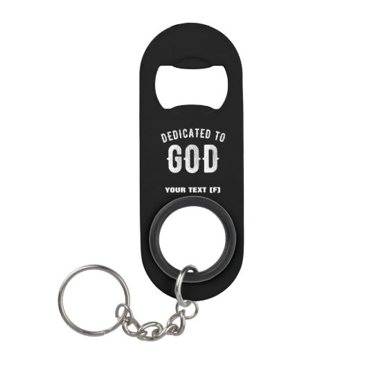 BESTIMMT AUF GOTT KUNSTBAR COOL WEISS TEXT MINI FLASCHENÖFFNER (Vorderseite)