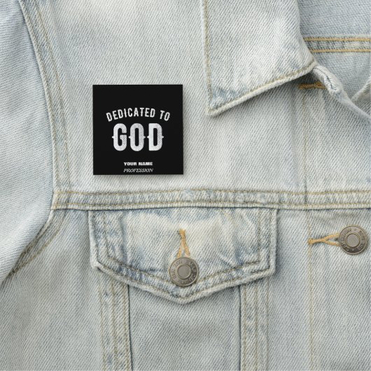 BESTIMMT AUF GOTT KUNSTBAR COOL WEISS TEXT NAMENSSCHILD (Beispiel)