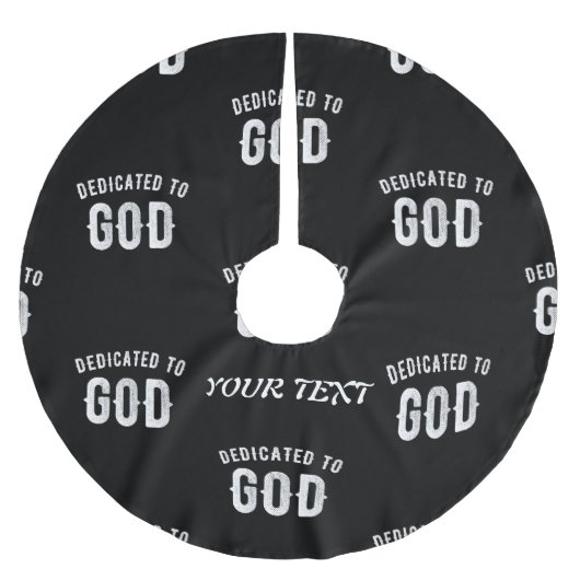 BESTIMMT AUF GOTT KUNSTBAR COOL WEISS TEXT POLYESTER WEIHNACHTSBAUMDECKE (Vorderseite)