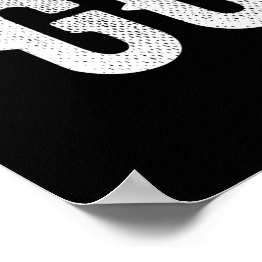 BESTIMMT AUF GOTT KUNSTBAR COOL WEISS TEXT POSTER (Ecke)