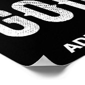 BESTIMMT AUF GOTT KUNSTBAR COOL WEISS TEXT POSTER (Ecke)