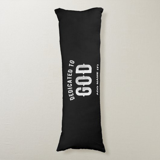 BESTIMMT AUF GOTT KUNSTBAR COOL WEISS TEXT SEITENSCHLÄFERKISSEN (Vorderseite Vertikal)