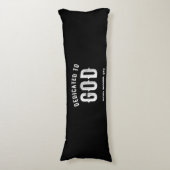 BESTIMMT AUF GOTT KUNSTBAR COOL WEISS TEXT SEITENSCHLÄFERKISSEN (Vorderseite Vertikal)