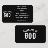 BESTIMMT AUF GOTT KUNSTBAR COOL WEISS TEXT TELEFONNUMMERKARTE (Vorne/Hinten)