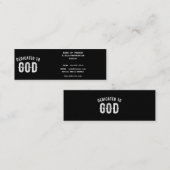 BESTIMMT AUF GOTT KUNSTBAR COOL WEISS TEXT TELEFONNUMMERKARTE (Vorne/Hinten)