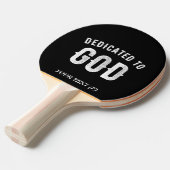 BESTIMMT AUF GOTT KUNSTBAR COOL WEISS TEXT TISCHTENNIS SCHLÄGER (Vorderseite)