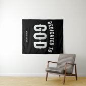 BESTIMMT AUF GOTT KUNSTBAR COOL WEISS TEXT WANDTEPPICH (Beispiel (Horizontal))