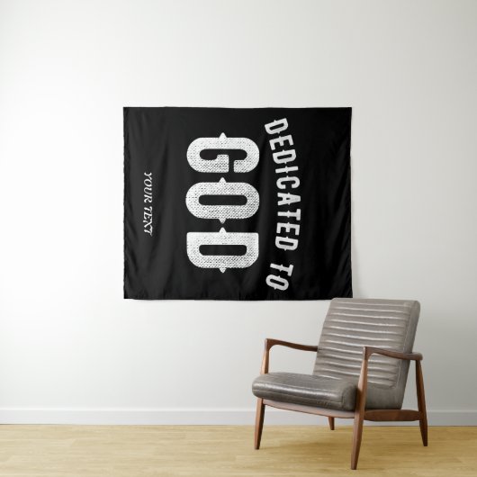 BESTIMMT AUF GOTT KUNSTBAR COOL WEISS TEXT WANDTEPPICH (Beispiel (Horizontal))