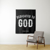 BESTIMMT AUF GOTT KUNSTBAR COOL WEISS TEXT WANDTEPPICH (Beispiel)